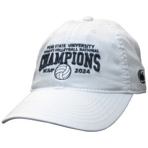 white hat with Penn State University Women's Volleyball National Champions
